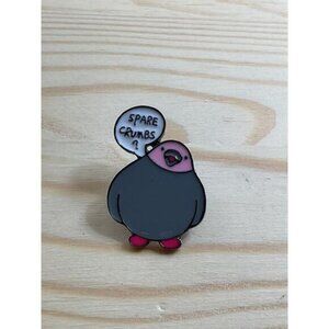 Dove Bird Spare Crumbs Cartoon Enameled Pin